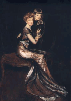 Mrs. Anchorena de Uriburu avec son fils Emilio (with son Emilio)