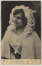 Photo autographe dédicacée à Mathieu par l'actrice